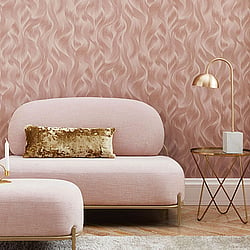 Galerie Wallcoverings Product Code 10151-05 - Elle Decoration Wallpaper Collection - Blush Pink Colours - Wave Design