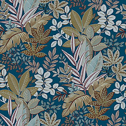 Galerie Wallcoverings Product Code 18509 - Into The Wild Wallpaper Collection - Blue Colours - Foliage Design