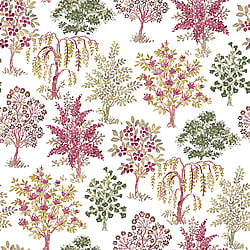 Galerie Wallcoverings Product Code 18558 - Into The Wild Wallpaper Collection - Red Colours - Alberi Trees Design