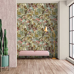 Galerie Wallcoverings Product Code 26738 - Tropical Wallpaper Collection - Peanut Colours - Kiribati Design