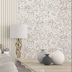 Galerie Wallcoverings Product Code 33951 - Eden Wallpaper Collection -  Floral Texture Design