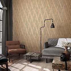 Galerie Wallcoverings Product Code 34262 - Urban Textures Wallpaper Collection - Brown Colours - Wave Design