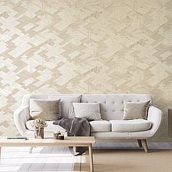 Galerie Wallcoverings Product Code 64680 - Slow Living Wallpaper Collection - Beige Colours - Ralph Sand Gold Design