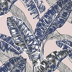 Galerie Wallcoverings Product Code 6769-80 - Imagine Wallpaper Collection - Pink Blue Colours - Tropical Leaf Print Design