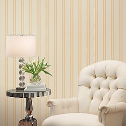 Galerie Wallcoverings Product Code 95704 - Ornamenta Wallpaper Collection - Light Gold Colours - Regency Stripe Design