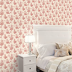 Galerie Wallcoverings Product Code AB27657 - Abby Rose 4 Wallpaper Collection - Red Ochre Colours - Toile Design