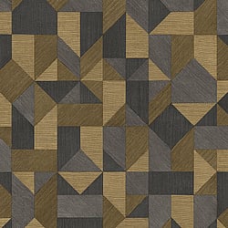 Galerie Wallcoverings Product Code BL22771 - Botanica Wallpaper Collection - Yellow Brown Grey Colours - Cubics Design