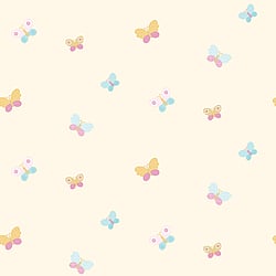 Galerie Wallcoverings Product Code G56007 - Just 4 Kids 2 Wallpaper Collection - Yellow Pink Blue Orange Colours - Butterflies Design