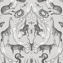 Galerie Wallcoverings Product Code G78310 - Bazaar Wallpaper Collection - Grey Black Colours - Menagerie Design