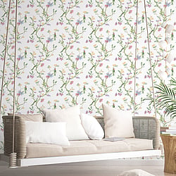 Galerie Wallcoverings Product Code G78490 - Secret Garden Wallpaper Collection -  Classic Bird Trail Design