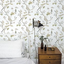 Galerie Wallcoverings Product Code G78492 - Secret Garden Wallpaper Collection -  Classic Bird Trail Design