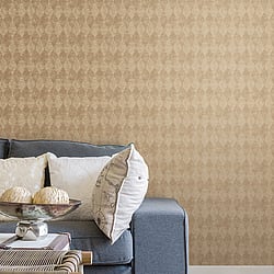 Galerie Wallcoverings Product Code SB37921 - Simply Silks 4 Wallpaper Collection - Warm Metallic Gold Colours - Harlequin Design