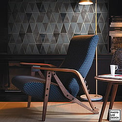 Galerie Wallcoverings Product Code SE20532 - Essentials Wallpaper Collection - Blue Grey Black Colours - Geo Design