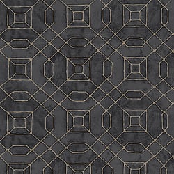 Galerie Wallcoverings Product Code W78218 - Metallic Fx Wallpaper Collection - Black Gold Colours - Metallic Geometric Design