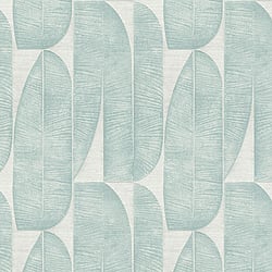 Galerie Wallcoverings Product Code WH30172 - Welcome Home Wallpaper Collection - Blue Colours - Geometric Leaf Design